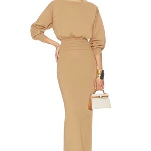 Helsa Hildie Maxi Dress in Camel